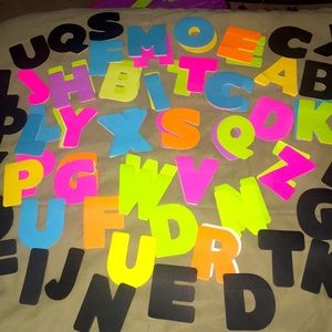Self adhesive letters.